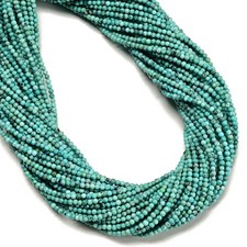 Natural Light Blue Green Turquoise Smooth Round Beads Size 2mm 3mm 16" Strand