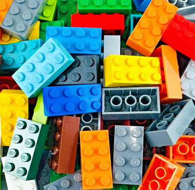 100 LEGO 2x4 Bricks - Mixed Colors Bulk Lot Random - Buy More and Save! #3001