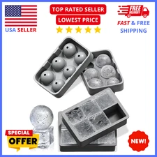 Silicone Ice Cube Tray Mold Large Ice Balls Cubes Maker for Whiskey Drinks Lunel