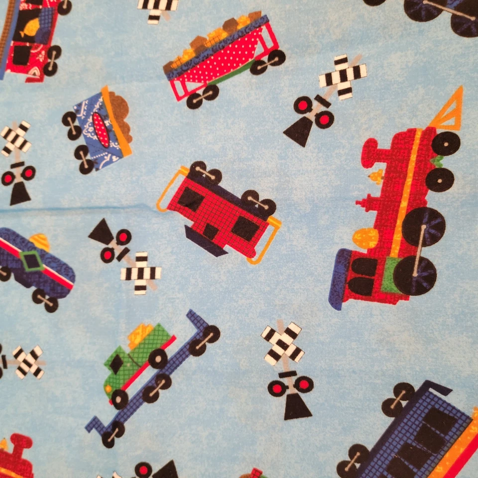 Cotton Fabric 7 Pc Christmas Santa Angel Train Floral Mix Disney Brand Holiday - Image 3 of 4