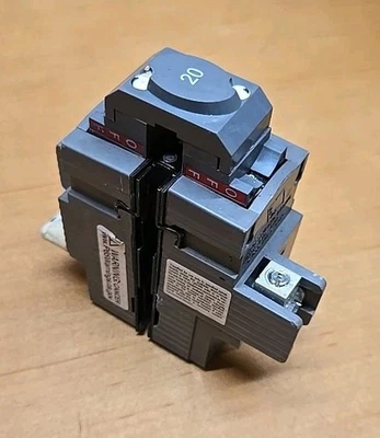 20 Amp UBI 2 Pole UBIP-220 Replacement Breaker ITE Bulldog Pushmatic P220 NEW