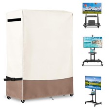 48 Inch Waterproof Outdoor TV Trolley Cover Heavy Duty 600D Rolling TV Stand Zip