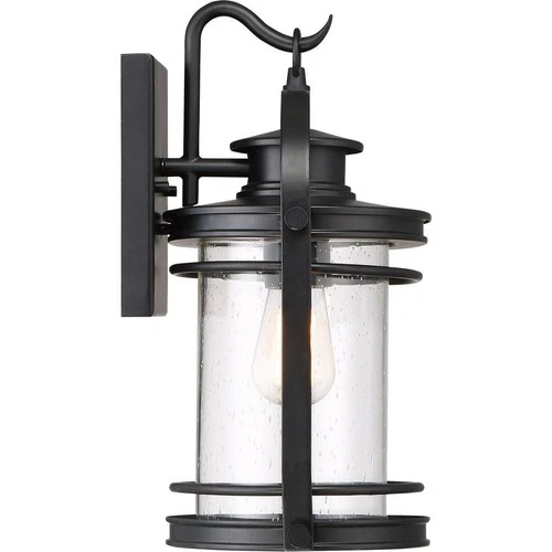 Booker 15 Inch Outdoor Wall Lantern Transitional Aluminum-Mystic Black Finish - Picture 7 of 7