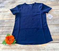 NAVY SCRUB TOP-NEW-SIZE SMALL