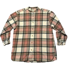 Women's Eddie Bauer Plaid Shirt Sz Large Blade Collar Oversized Soft Button Down