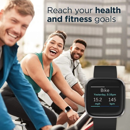 New Fitbit Versa 2 Fitness Health Smartwatch Heart Rate Monitor Activity Tracker - Picture 4 of 11