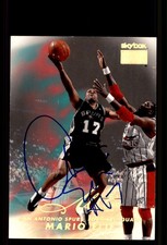 Signed Basketball Card Auto Mario Elie 1998-99 SkyBox Premium #194 Spurs