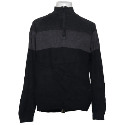 Calvin Klein, Strickpullover, Größe: L, Grau/Schwarz, Baumwolle, Feinstrick #qid