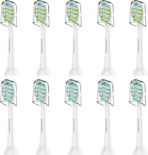 Replacement Toothbrush Heads Compatible with 1 Count Pack of 10 , White