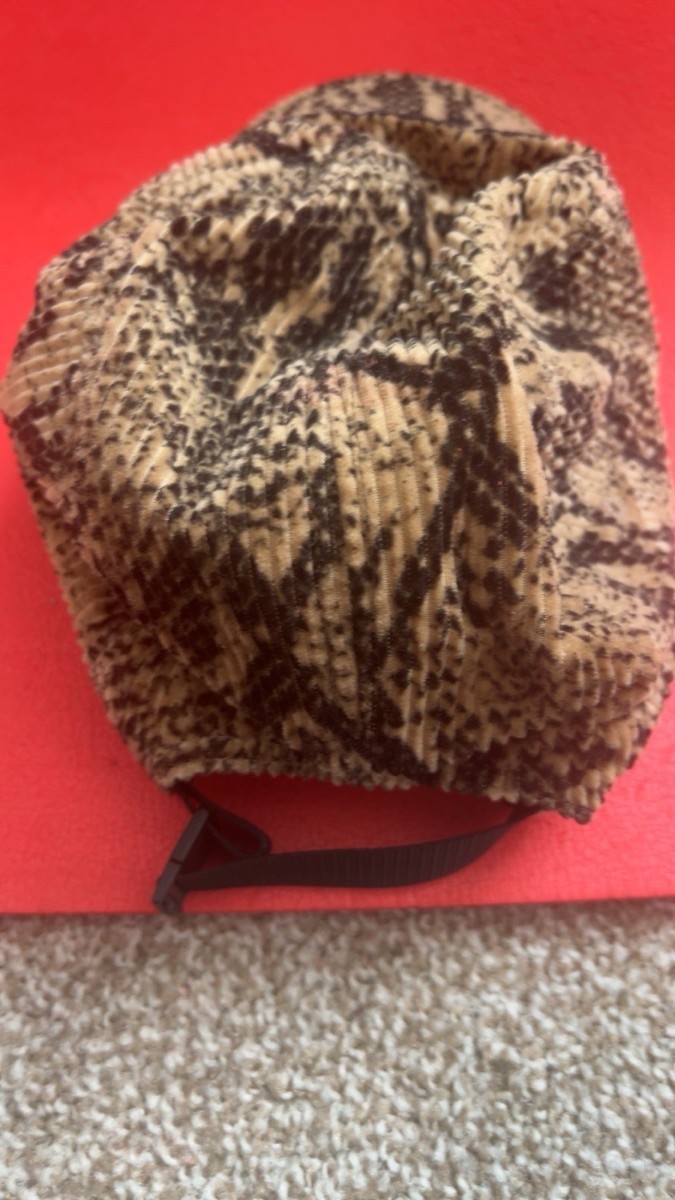 Supreme “Snakeskin Corduroy” Camp Cap — FW20 / 2020 Release — Used