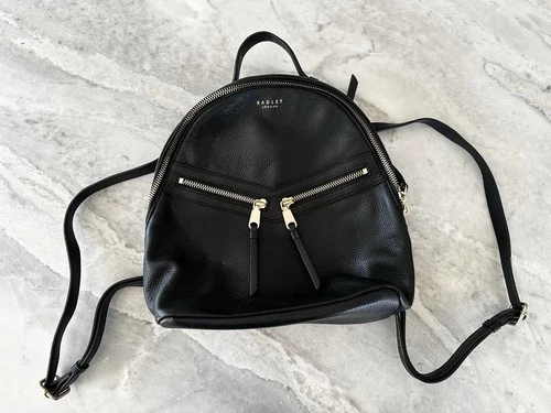 Radley London Black Leather Backpack Purse Bag