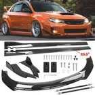 For Subaru WRX STI Impreza Carbon Fiber Front Bumper Lip Side Skirt Strut Rods