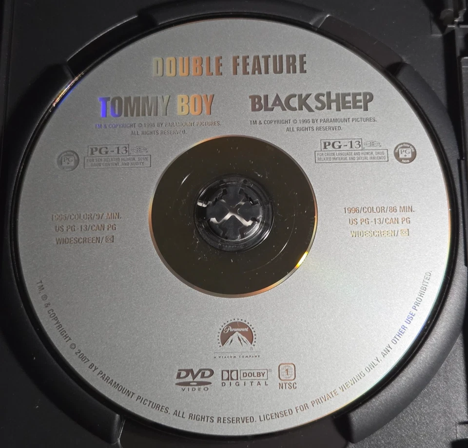 Tommy Boy/Black Sheep (DVD, 2007) Comedy Chris Farley David Spade - Image 3 of 4