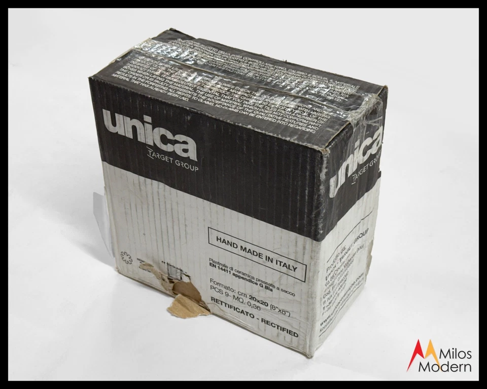 Unica Melody Italian Tile Geometric 8 x 8 Box of 9 per Box Lot of 18 Boxes Avail - Image 3 of 4
