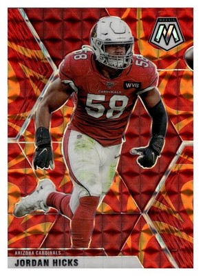 JORDAN HICKS 2020 Panini Mosaic REACTIVE ORANGE #13 Cardinals B9
