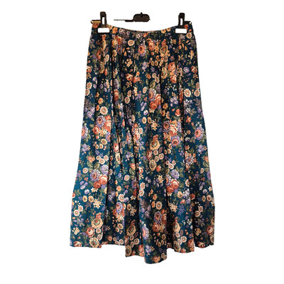 VTG Aunt Abigails Attic Full Floral Skirt Sz M Prairie Peasant French Country