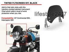 Royal Enfield "TINTED FLY SCREEN KIT BLACK" For GT & Interceptor 650