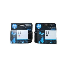 HP Ink Cartridge 62 Tri-Color & Black SEALED 