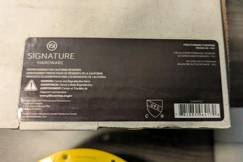 Signature Hardware Freestanding Tub Drain Rough In Kit, 1-1/2" PVC SH653PVC - Picture 9 of 9