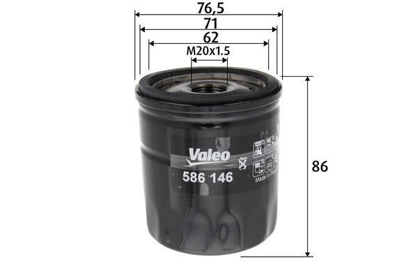 ÖLfilter Valeo 586146 FÜR Audi Seat Skoda VW MotorÖLfilter SchmierÖLfilter-image
