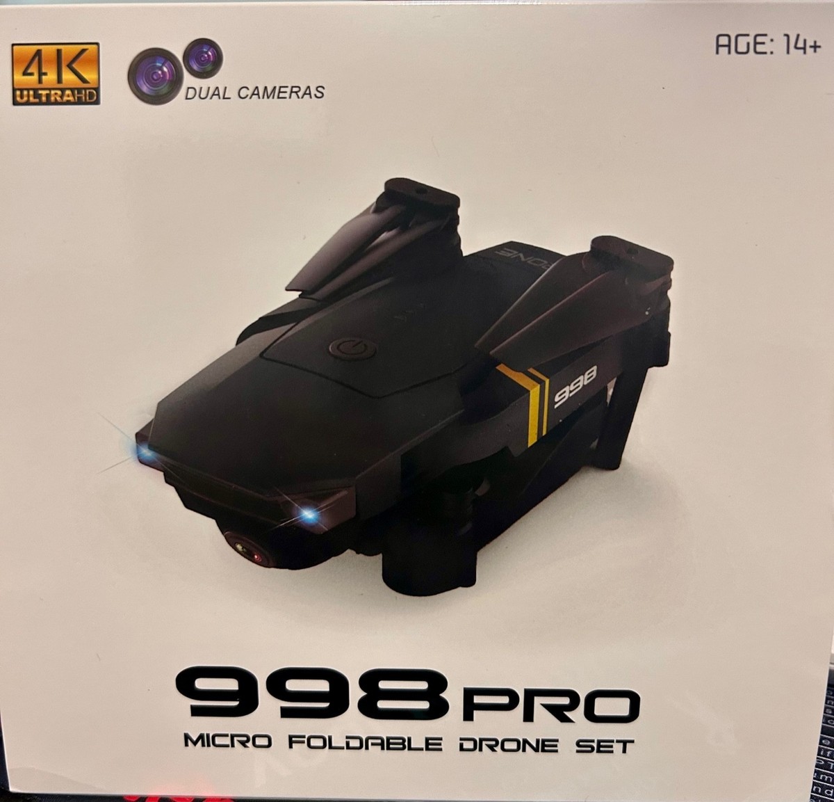 998 Pro 4K Dual Camera Foldable Drone – WiFi FPV, Portable