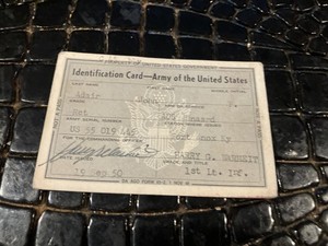 1950 UNITED STATES ARMY ID CARD