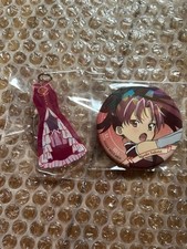 Puella Magi Madoka Magica Kyoko Sakura Acrylic Keychain Can Badge Set