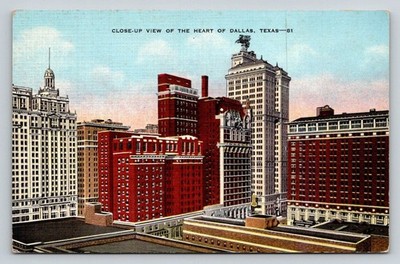 Vintage E. C. Kropp Dallas Texas Skyscraper Cityscape Postcard Unposted