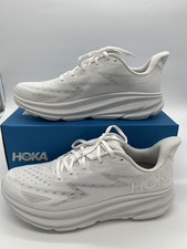 Size 13 - Hoka One One HOKA Clifton 9 Triple White for sale  display picture 3