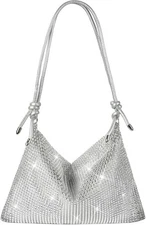 OSDUE Evening Bag Clutch Purses for Women, Rhinestones Round Strap Style 