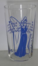 Vaso de beber Disney serie Pinocho 1940 hada azul 4 1/2" de alto