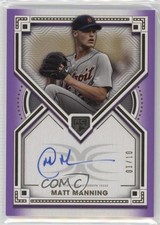 2022 Topps Definitive Collection Rookie Purple 1/10 Matt Manning Auto 0a6