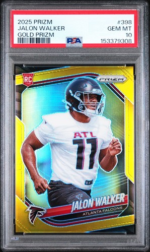 2025 PANINI PRIZM GOLD #398 JALON WALKER ROOKIE RC /10 PSA 10 Pop 1
