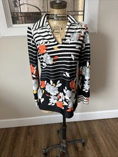Sears Vintage 70s Women's Floral Spread Collar Pullover Shirt Top Groovy S-m