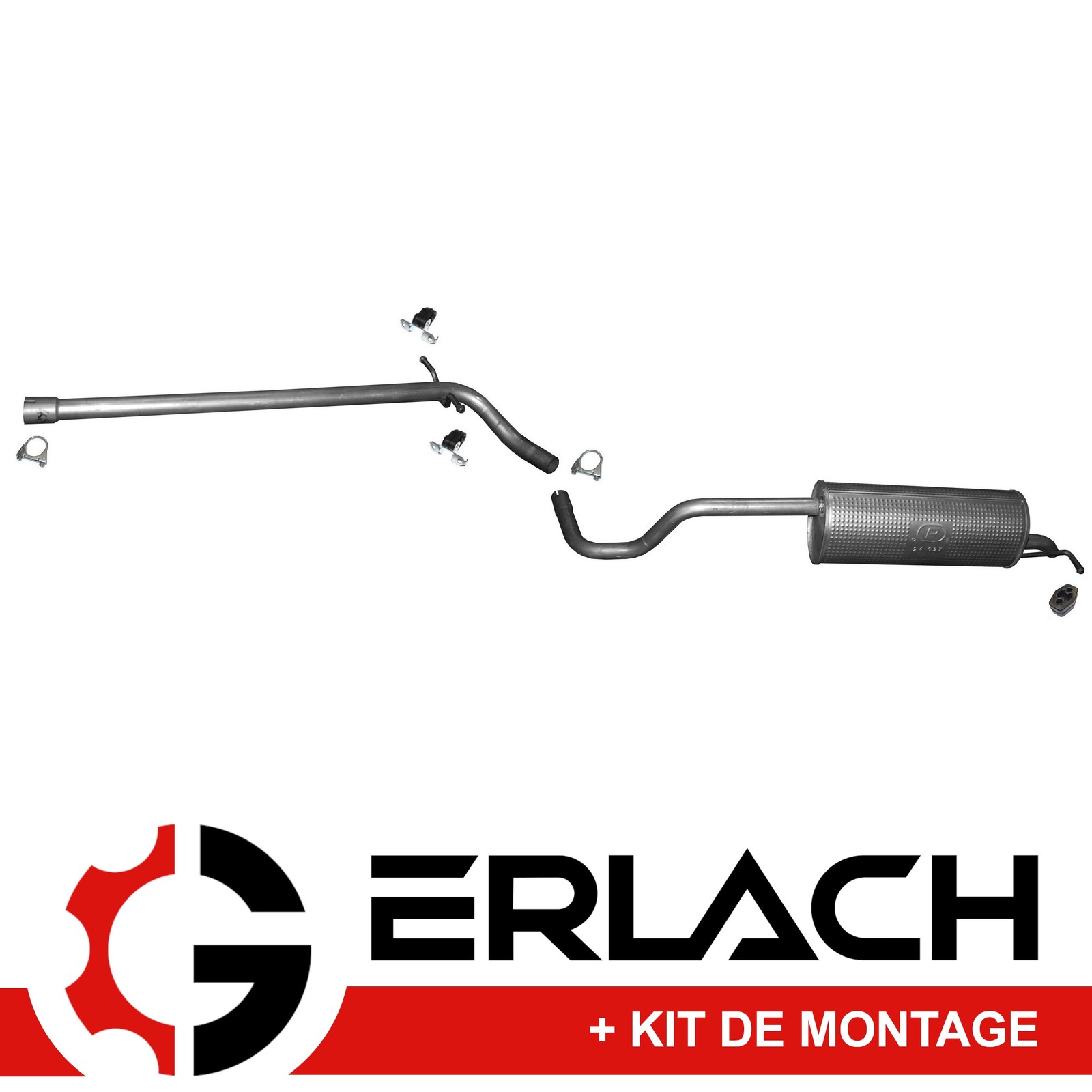 Silencieux d'échappement réduisant le bruit pour Skoda Rapid et Seat Toledo IV 1.2