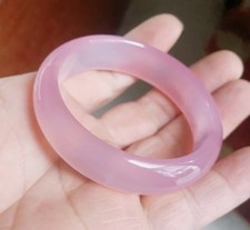 Certified 100 Natural Agate JADE chalcedony Bangle Bracelet Size 54mm