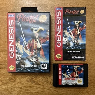 Pirates Gold (Sega Genesis) Case Manual Cart (No Map) + Hang Tag *Tested*