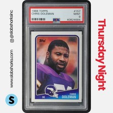 1988 TOPPS #157 CHRIS DOLEMAN RC ROOKIE PSA 9