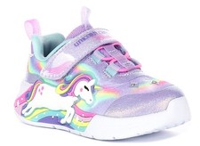Skechers Unicorn Sporty Light Glitters Toddlers Trainers Lavender UK 4 - 9