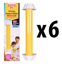 6 x Zero In Kitchen Insect Killer Stick Indoor Fly Trap Flies Mosquitoes Catcher
