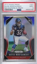 2019 Panini Prizm Rookies Red White & Blue David Montgomery #327 PSA 9 MINT 8d2