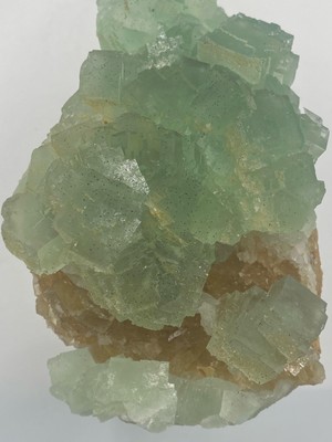 Green Cubic Fluorite Cluster on Orange Fluorite!!! See Video!