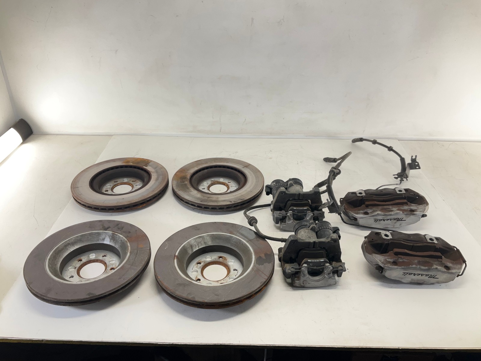 14-20 MASERATI Ghibli Front & Rear Wheel Brake Caliper W/ Brake Disc Drum Rotor