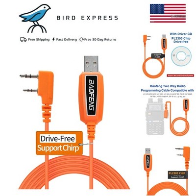 USB Programming Cable CH340 Chip Compatible Mini BF-F8HP Pro 5RM DM32 UV-32 G...