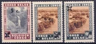 Belgian Congo, 1941, COB 226/7+227Cu1: €33, Overprints new Value, 2xMH/MNH