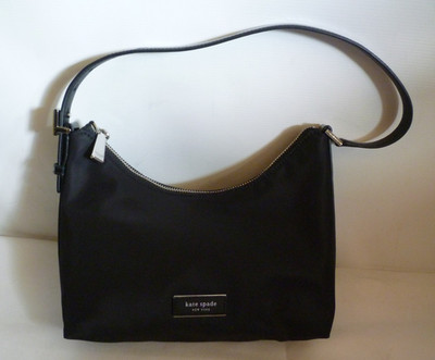 Kate Spade Sam Icon KSNYL Nylon kleine Schultertasche neu mit Etikett neu schwarz