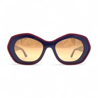 Marni Ulawun Vulcano Bordeaux Sunglasses Size OneSize Navy/Red - Image 1 of 4