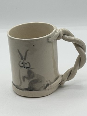 Charming Vintage Handcrafted Ceramic Rabbit Coffee Tea Mug