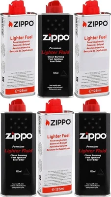 6er Set Zippo Feuerzeugbenzin 125ml Original Lighter Fluid Benzin für Feuerzeuge
