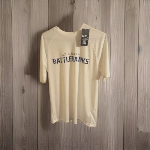 St. Louis Battlehawks Football Medium M Dri Fit Style White Shirt XFL UFL Rams